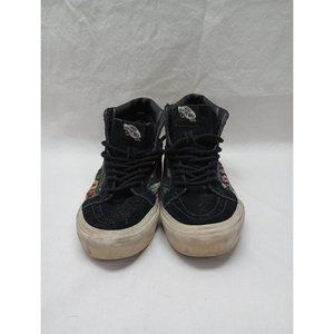 Vans Sk8 Hi Suede/Canvas Paisley Colorblock Sneakers Women's Size 7